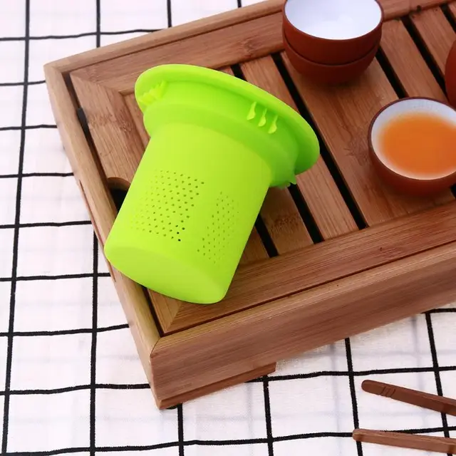 Filtre à Thé Silicone Infuseur à Thé Filtre Réutilisable Passoire à épices Théière En Vrac Thé Feuille épices Filtre Drinkware Accessoires De Cuisine