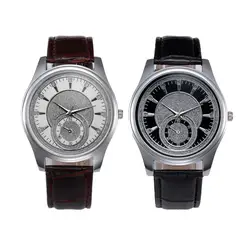 Relogio masculino erkek коль saati Reloj Mujer Искусственная кожа группа смотреть мода panda кварцевые наручные Мужчины Просмотрам дропшиппинг