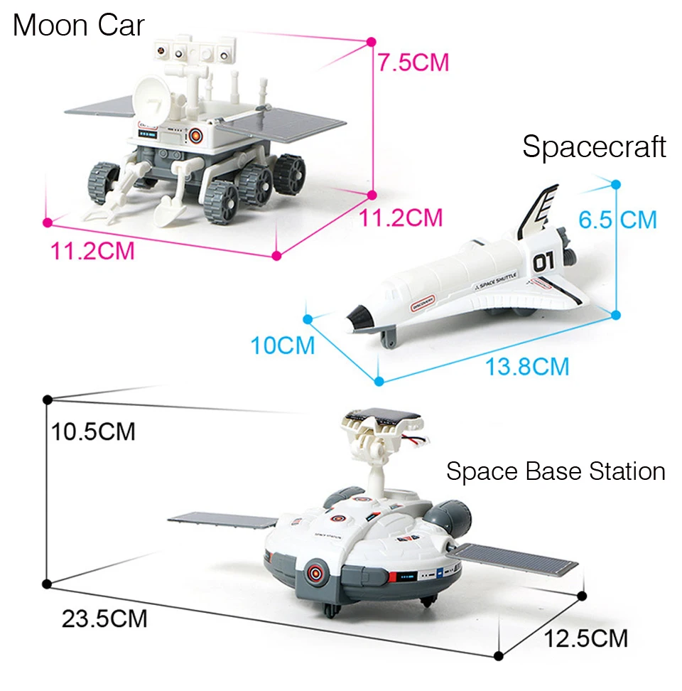 3 в 1 солнечный Мощность научный эксперимент игрушка Дети Diy Kit собрать робот космическая база станции космический корабль луна