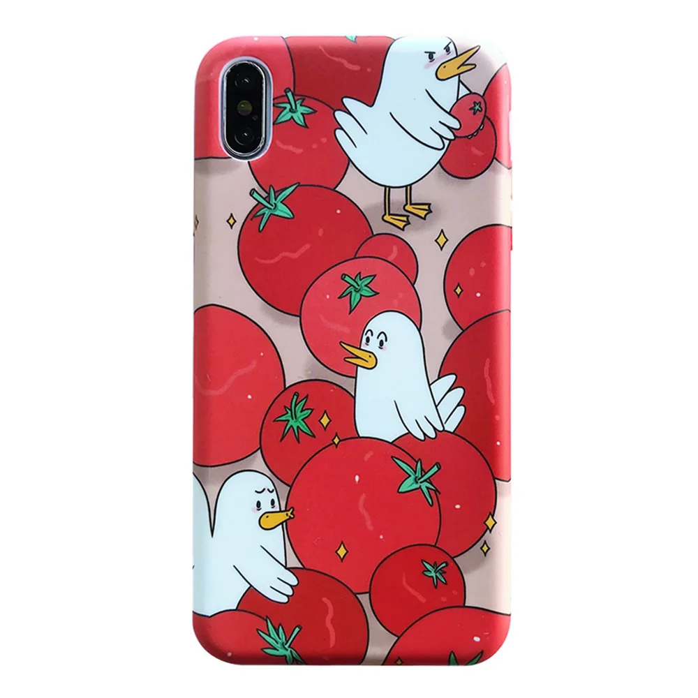 KIPX1123C_1_JONSNOW Solid Liquid Soft Silicone Case For iPhone X XR XS Max 6 6S 7 8 Plus Cases Painted Cartoon Chick Cat Pattern TPU Cover