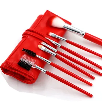 

HENLICS 7pcs Makeup Brushes Tool Kit Powder Foundation Eyeshadow Make Up Brushes Set Soft Synthetic Hair With PU Leather Case