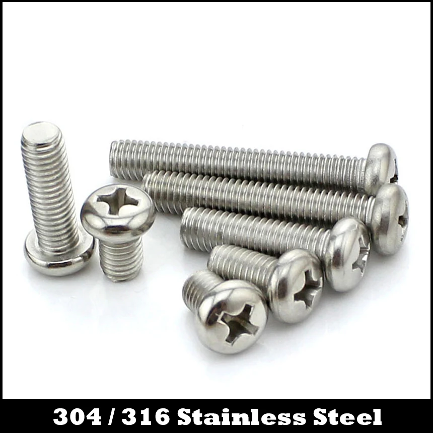 M6 * 40/45/50/55/60/65 M6x40/45/50/60/65 304 316 нержавеющая сталь SS DIN7985 болт Philips Cross Утопленный