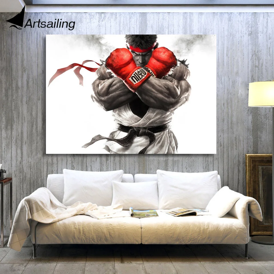 

1 Piece Canvas Art Canvas Painting Street Fighter Boxing HD Printed Wall Art Home Decor Poster Pictures for Living Room XA1500C