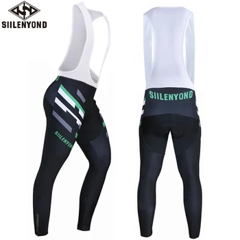 

Siilenyond Winter MTB Bicycle Bib Pants ropa ciclismo Keep Warm Cycling Trousers Bike Cycling Tights Shockproof 3D Gel Padded