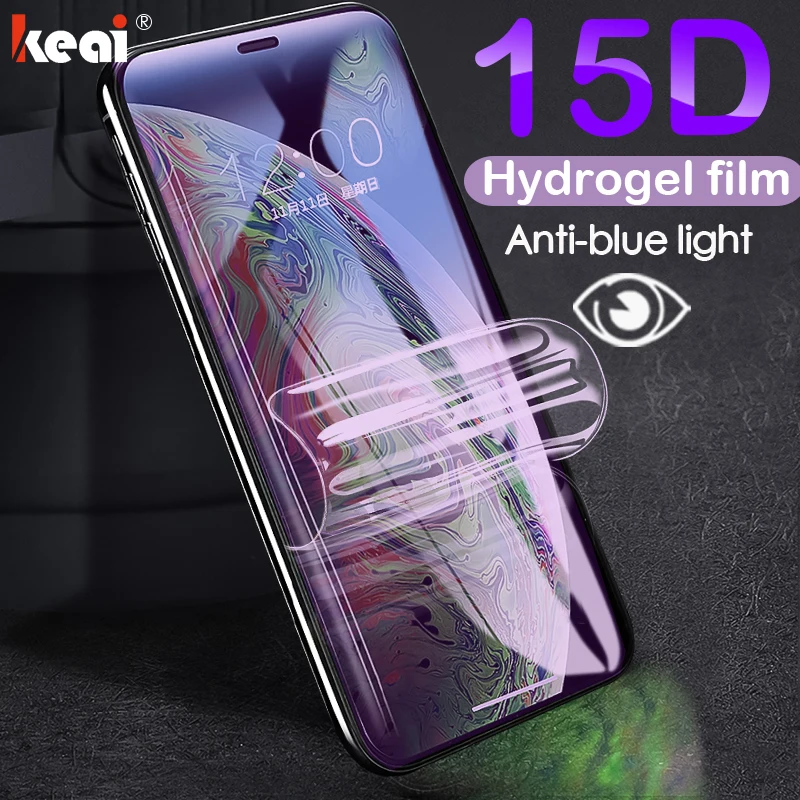 

15D Hydrogel Film For iPhone 7 8 6 6S Plus XR X XS Max Soft Screen Protector For iPhone XR X XS Max 8 7 6S 6 Film Not Glass