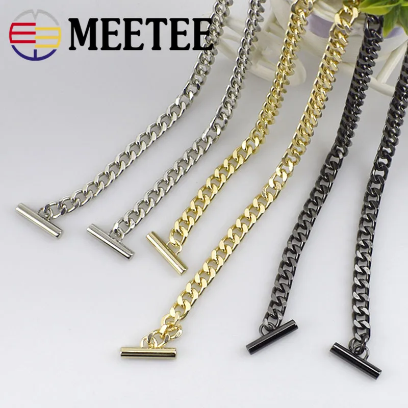 Металлическая цепь Meetee 120 см для сумок ремешок через плечо кошелек ручка кошелька