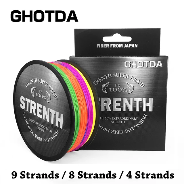 Multicolor 8/9/4 Strands 100M 150M 300M 500M PE Braid Fishing Line Sea Saltwater Fishing Weave 100% SuperPower GHOTDA