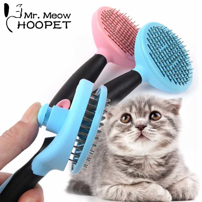 

Hoopet Pet Dog Cat Hair Brush Grooming Tools Stainless Steel Massage Bath Comb Rake Puppy Kitten Shedding Hair Remover Brush