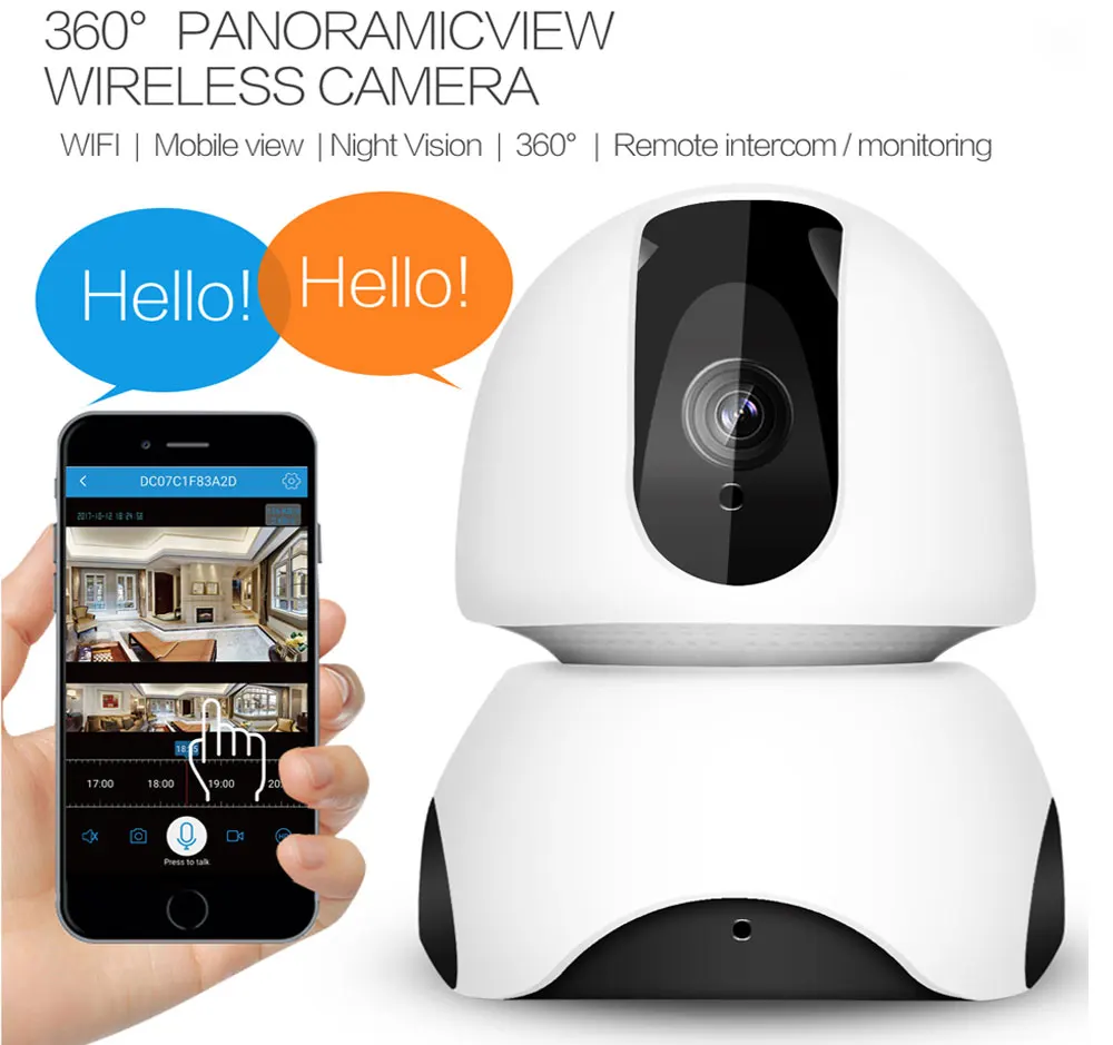 HKIXDISTE 1080P HD Wifi IP Camera Home Security Baby Monitor Surveillance Smart Wireless CCTV Camera Night Vision Two-way Audio