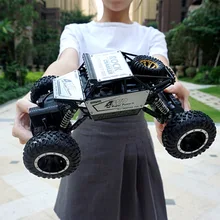 2,4 г гусеничный Выкл нагрузка Дистанционное управление автомобиль 4WD Рок Гусеничный автомобиль Bigfoot Rc металлическая гоночная машинка сплав материал игрушка модель ребенок лучший подарок