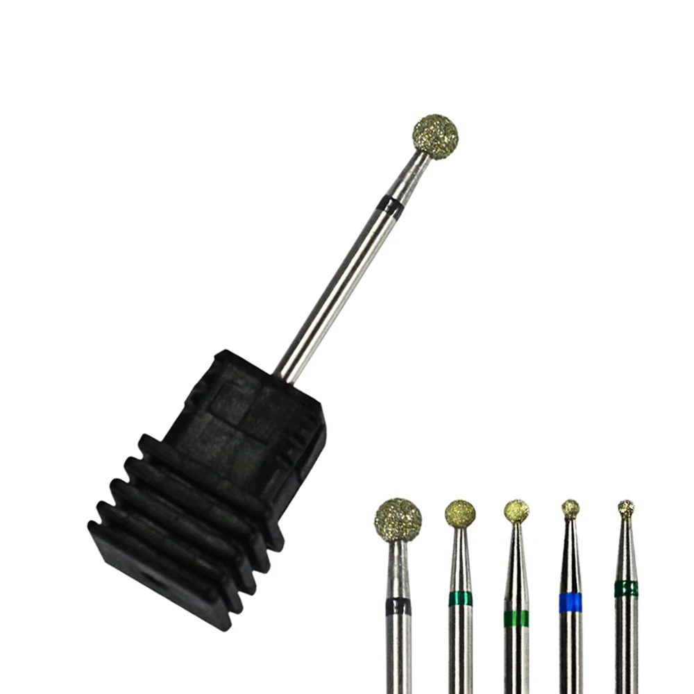 

5 Pcs/Set Ball Shape Sanding Head Nail Drill Bit Stainless Steel Cutter Diamond Files For Electric Machine Accessory LAJG01-05