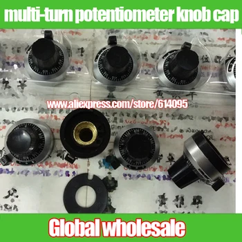 

1pcs multi-turn potentiometer knob cap for 3590S 3500S multi-turn wirewound potentiometer / hole 6.4MM / D22MM H24MM