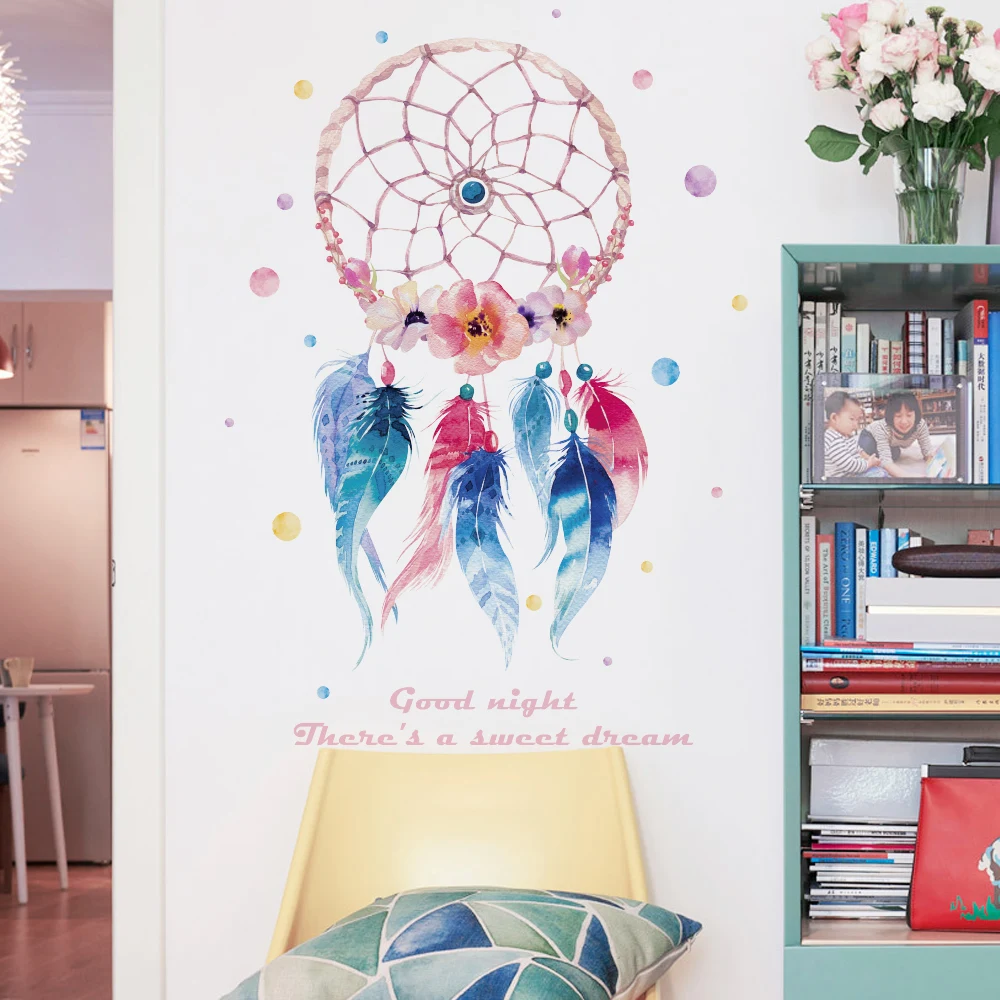 

Dreamcatcher wall stickers dream decorative wall removable living room bedroom wallpaper