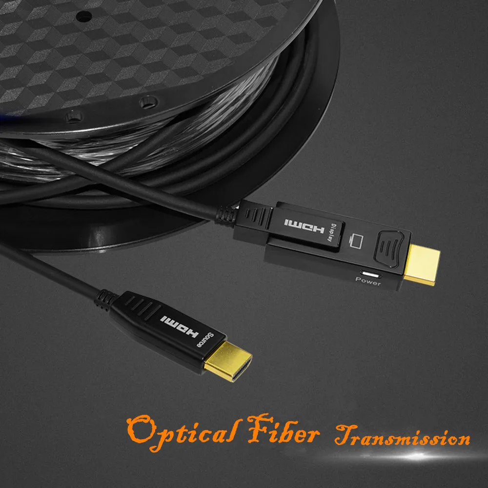 Micro HDMI оптический кабель 4K 60 Гц 2 0 штекер HD 18 Гбит/с для ТВ приставки HDR