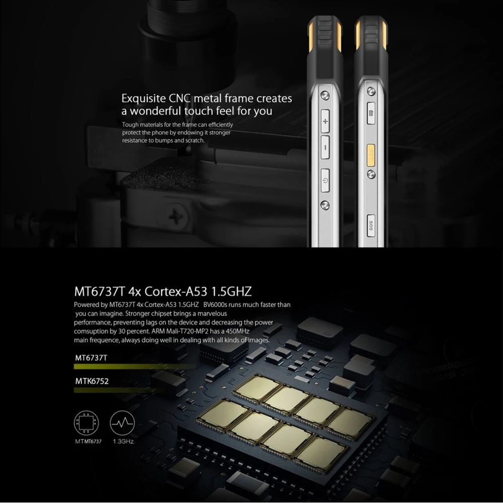 Blackview BV6000S 16 ГБ Android 6.0 MTK6735 Quad core 1.3 ГГц 2 RAM 4.7 дюймов IPS Экран 4 Г LTE 4200 мАч|android 6.0|4g lte4.7