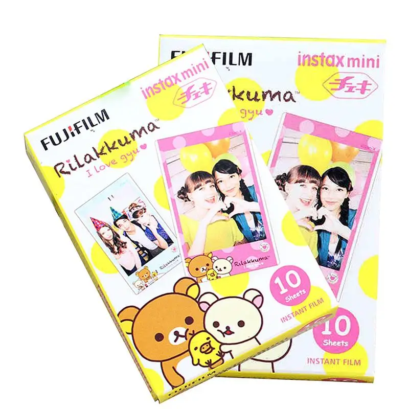 Оригинальная цветная пленка Fujifilm Fuji Instax Mini Rilakkuma 20 листов для мини камеры