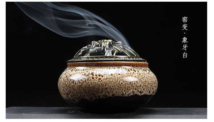 PINNY Китайская античная горелка для благовоний, керамическая конусная кадильница, подарок и ремесла, украшения для дома, ароматическая печь, керамическая металлическая рукоделие