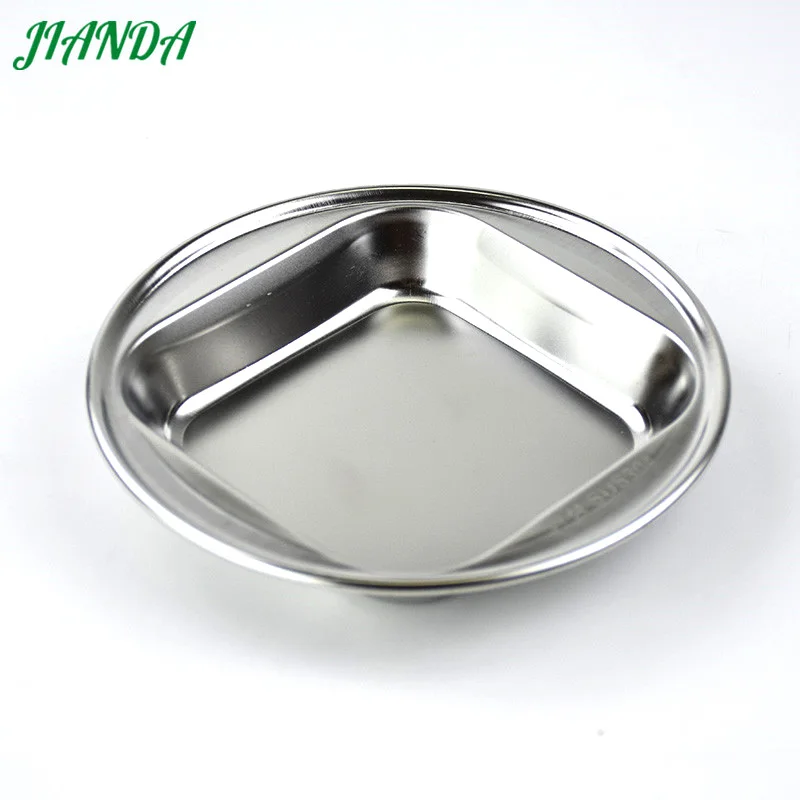 

JIANDA 304 Stainless Steel Dinner Plate High Quality Tableware Durable Plate Dish Fruit and Food Bowl Saucer Kitchen Accessories