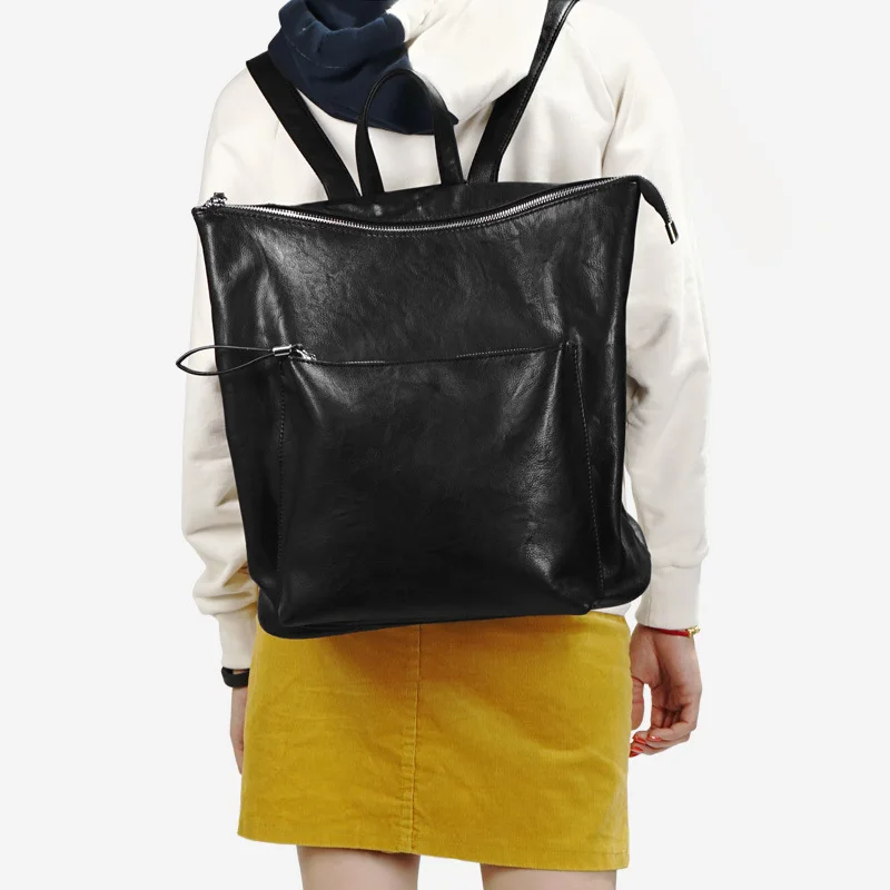 

Women Stylish Solid Zipper Travel Backpack Chic School Bags for Teenage Girls High Quality PU Leather Designer Backpack Bookbags