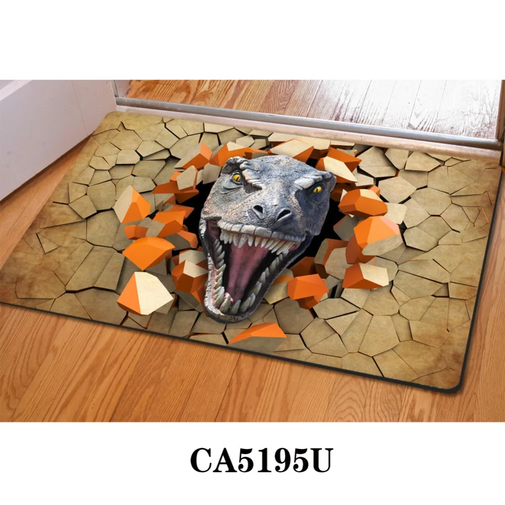 HUGSIDEA, крутые 3D ковры с изображением динозавра для гостиной, Tapis Chambre Enfant, Нескользящие домашние ковры, коврики для кухни и спальни