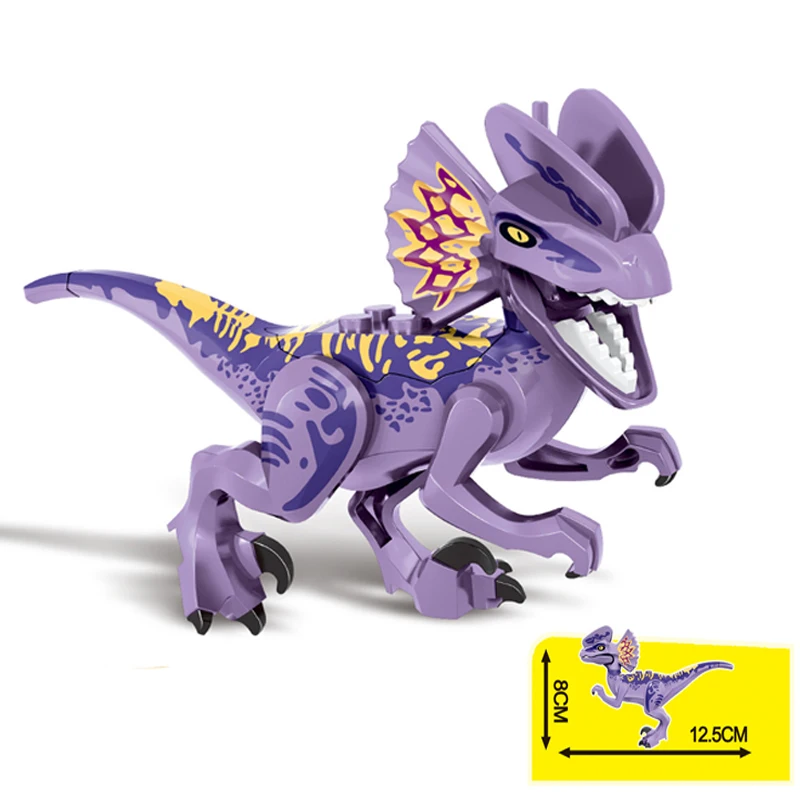 12pcs/set Legoing Jurassic World Dinosaurs Figures Building Tyrannosaurus Blocks Kids Toy Set Compatible with Legoings