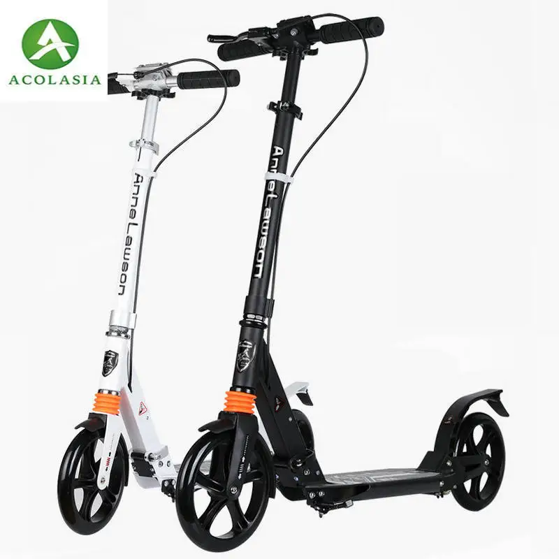 

Adult Scooter With Double Shock Absorption, Double Brake And 20cm Pu Wheel Adult Foldable Kick Scooter