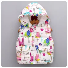 Autumn font b Winter b font Children Clothing Girls Outerwear Animal Graffiti Thick font b Coats