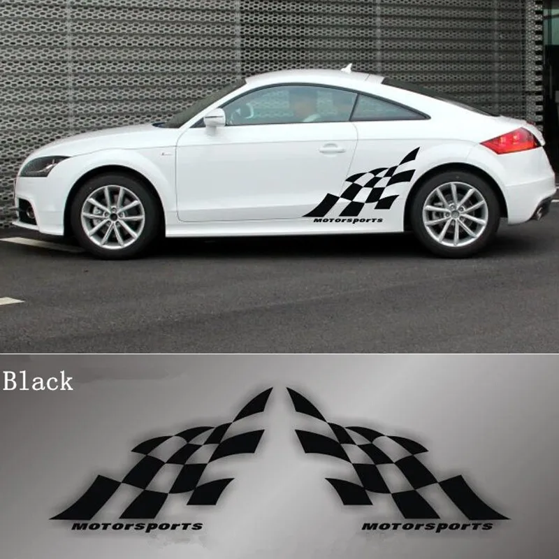 Drapeau de course vinyle autocollant voiture porte autocollants voiture carrosserie Drapeau de course vinyle autocollant voiture porte autocollants voiture carrosserie