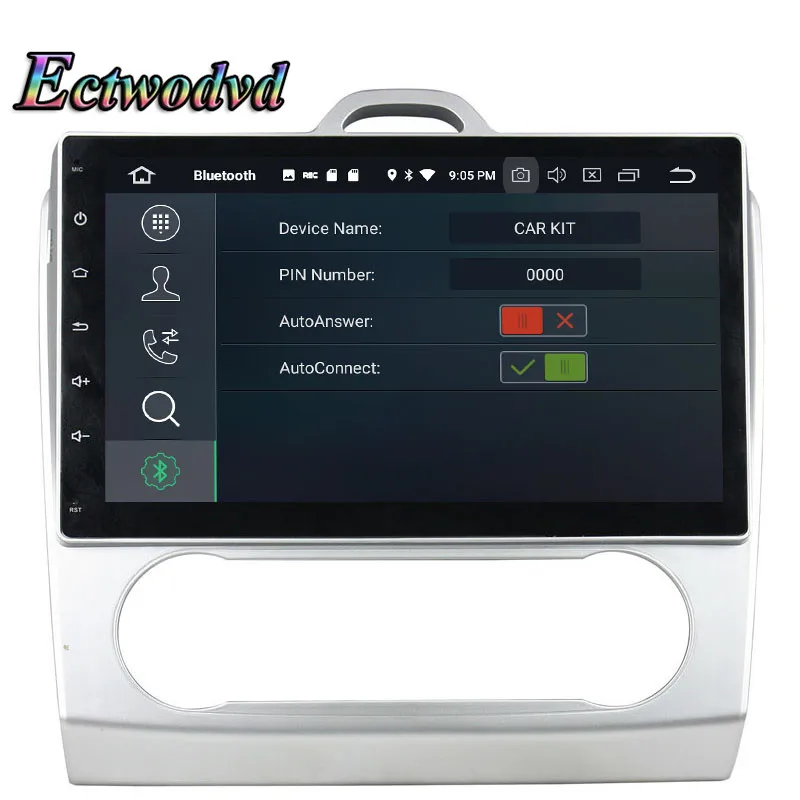Discount Ectwodvd Octa Core 4G RAM 64G ROM Android 9.0 Car Multimedia DVD Player GPS HeadUnit for Ford Focus 2007 2008 2009 2010 2011 AT 10