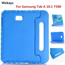 For Samsung Galaxy Tab A A6 10.1 2016 SM-T580 T580N T585 EVA Shockproof Case Funda Children Kids Handle Stand Protective Cover