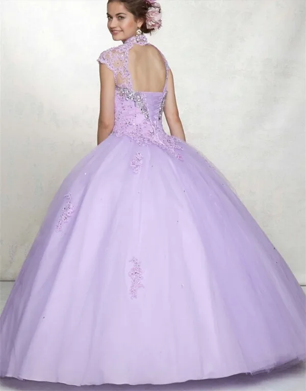 2014Custom Light Purple Ball Gown Quinceanera Dress Beads High ... 2014Custom Light Purple Ball Gown Quinceanera Dress Beads High ...