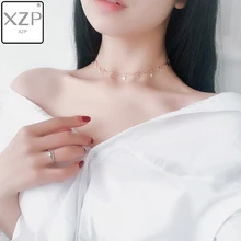 Couro Cabelo Cavalo XZP Círculo Colar Coração Colar Chocker Collar Colar Da Jóia Da Forma Colar 2019 das Mulheres Modelos Femininos(China)