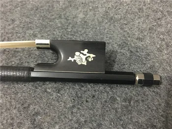 

1PCS Colorful winding violin bow. Carbon fiber violin bow. Shell inlay. Ebony tail Library. #XG2103