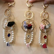 New Doreen Box Star Charms Imitation Pearl Flower Tassel Keychain Keyring Gold Color Ring Lobster Clasp Car Key Bags Pendant New Doreen Box Star Charms Imitation Pearl Flower Tassel Keychain Keyring Gold Color Ring Lobster Clasp Car Key Bags Pendant