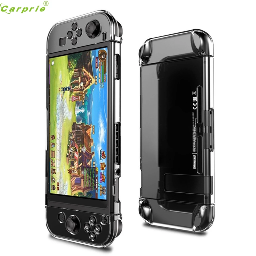 

CARPRIE Clear Back Bag Protective Cover Case for Nintendo Switch NS NX Cases Cover for Nintend Switch Ultra Thin PC Transparent