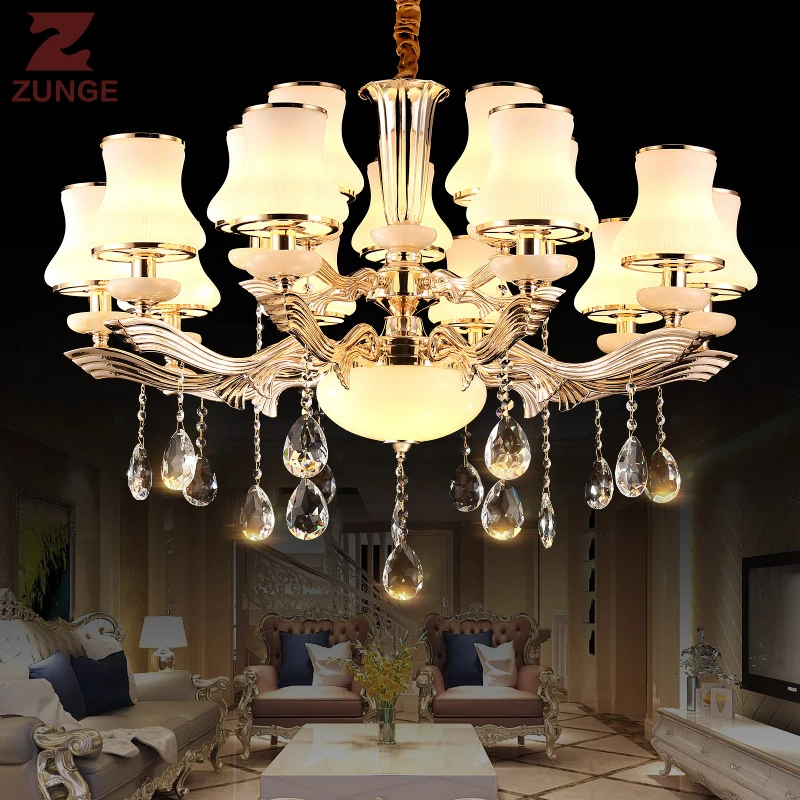 

Modern LED luxury crystal Chandelier Lights in the Living Room Z345 large Zinc alloy lighting fixture lampadari lustre para sala