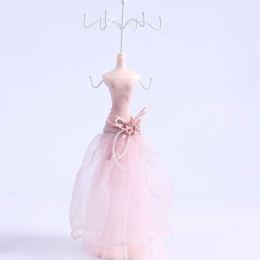 MagiDeal Lady Evening Dress Gown Earring Necklace Jewelry Hanging Holder Stand Rack