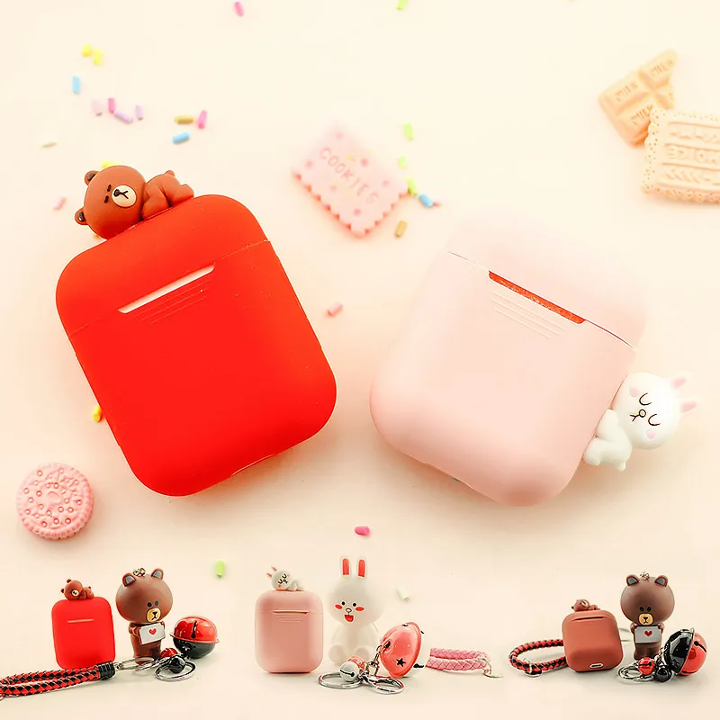 

Newest Cute Cartoon Soft Silicone Case For Apple Airpods Accessories Protective Cover Bluetooth Earphone Case Unique Gifts Toys
