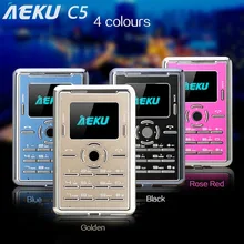 Aeku C5 5.5 мм ультра тонкий карманный мини телефон карты карта GSM 2 г мобильного телефона low radiation здоровее Bluetooth Mini Card дочерним телефоном