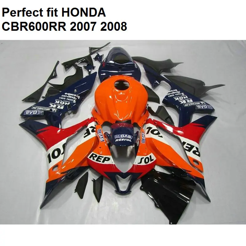 Aftermarket Body Parts Fairings For Honda Red Black Cbr 600rr 07 08