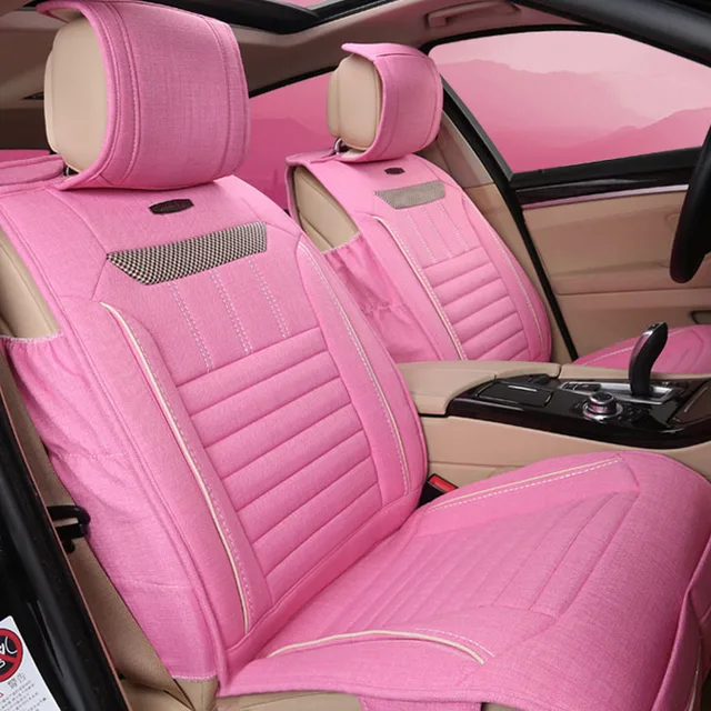 Eco friendly Comfortable universal pink car seat covers ZD80in