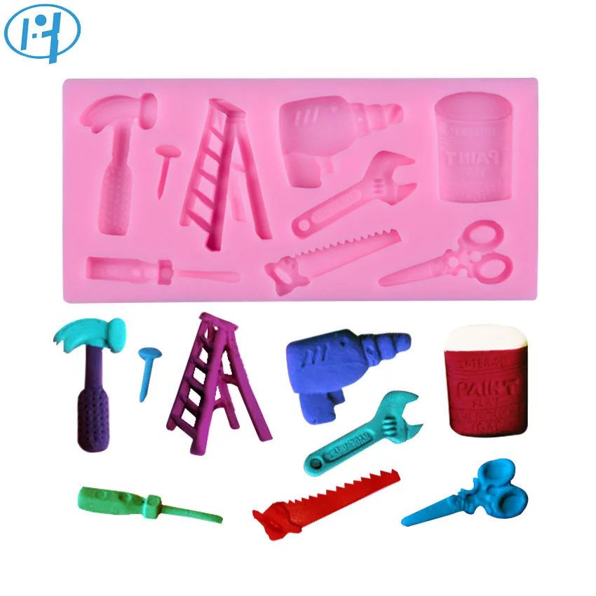 KAIYUE Hardware Tools Silicone Cake Mold 3D Hammer Fondant Cake