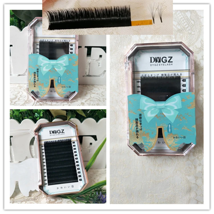 

2018 NEW 1 box new arrived bloom eyelash volume effect false eyelash easy operate and bloom faux mink eyelash extension