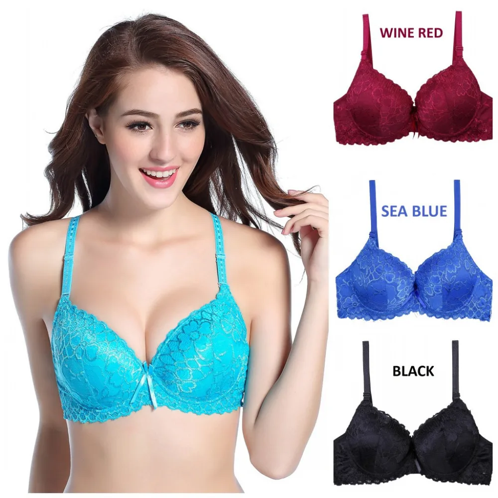 Hot sales 2015 B cups full lace coverage push up bra sexy lace bra intimate brassiere