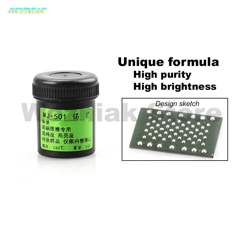 

Wozniak Intermediate temperature tin paste CPU NAND Baseband CHIP ic Tin plant BGA Repair solder paste for iphone samsung