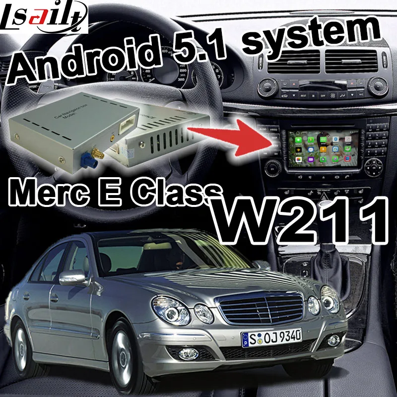 Android GPS navigation box for Mercedes benz E Class W211 video interface box mirror link waze