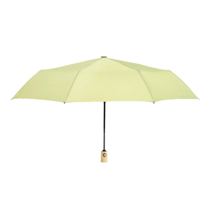 YADA Retro Wood Handle Design Automatic Umbrella Fold Rain Umbrella For Women UV Rainproof Sun Protection Parasol Umbrella YD099