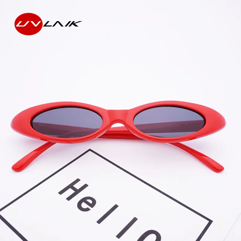 UVLAIK маленькие солнцезащитные очки кошачий глаз женские брендовые дизайнерские ретро очки кошачьи глаза женские оправа небольшого размера овальные очки UV400