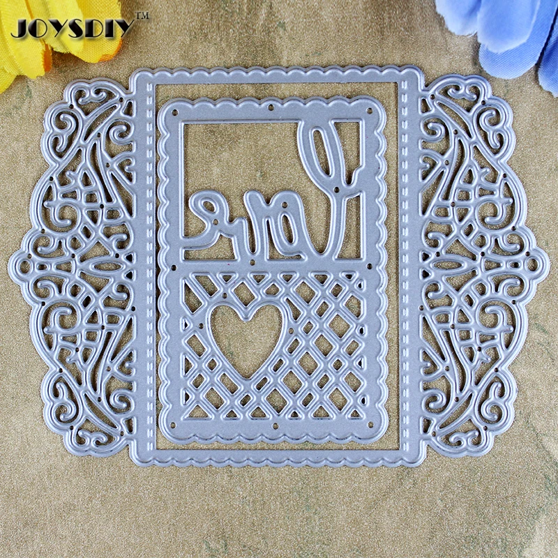 Buy Love Heart Fold Cover DIY Scrapbook cutting dies Metal Die cutting Die For