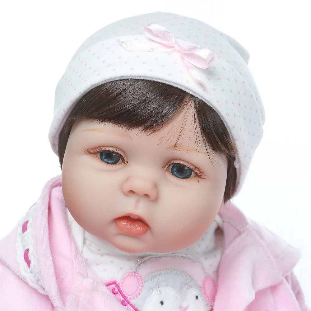 Reborn baby doll Игрушки для девочек 22 дюймов 55 см мягкие силиконовые куклы reborn bebe подарок младенец получивший новую жизнь bonecas